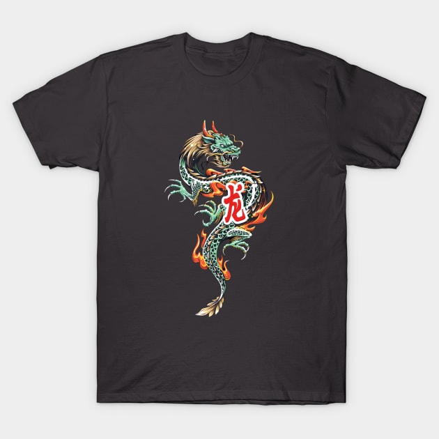 Japanese Dragon T-Shirt by ygxyz